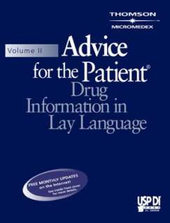 USP Di Volume II  Advice for the Patient, Drug Information in Lay 