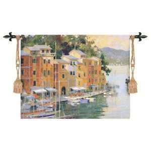 Fine Art Tapestries 2138 WH Portofino View Tapestry   Marilyn Simandle