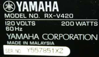 YAMAHA RX V420 200 WATT NATURAL SOUND 5.1 AV RECEIVER  