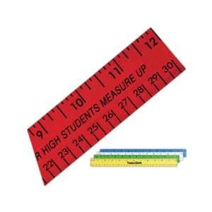   flat wood, 12 ruler with English and metric scale. 