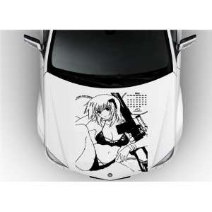  Anime Car Vinyl Graphics Girl Super Sexy with Guns S6919 