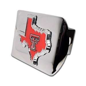 Texas Tech University Red Raiders (TX shape with color) Chrome Trailer 
