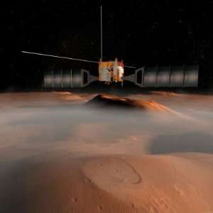  Artists Concept of Mars Express Spacecraft in Orbit 