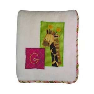 Spelling Bee Plush Blanket with Applique