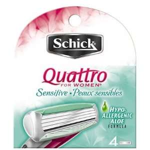 Schick Quattro for Women Sensitive Cartridge Refills 4 ct (Quantity of 