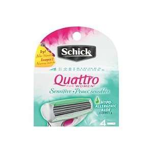  Schick Quattro for Women Sensitive Skin Refill Cartridges 4 Ct 