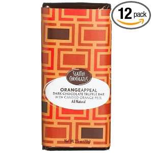   Orange Appeal Dark Chocolate Truffle Bar, 2.5 Ounce Bars (Pack of 12