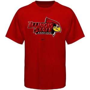  Nike Illinois State Redbirds Red Basic Logo T shirt 
