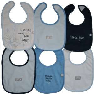  Frenchie Mini Couture Twinkle Twinkle Little Star Bibs, 6 