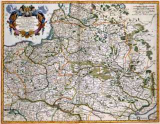 1680 Map Kingdom Poland Visscher atlas old antique 29  