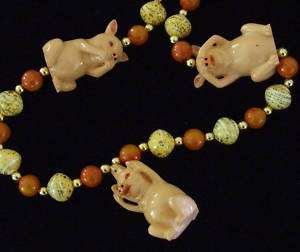HEAR NO EVIL SEE NO PIGS New Orleans Mardi Gras Beads  
