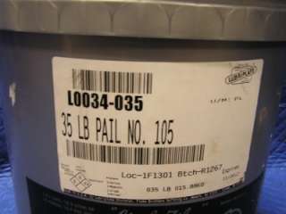 FOR SALE IS (1) 35LB PAIL OF LUBRIPLATE MULTI PURPOSE GREASE