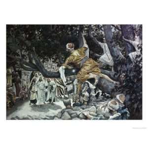 Zacchaeus in the Sycamore Tree Giclee Poster Print by James Tissot 