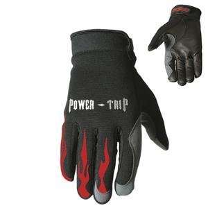  Power Trip Power Crew Gloves   Medium/Black/Red 