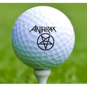  3 x Rock n Roll Golf Balls Anthrax Musical Instruments