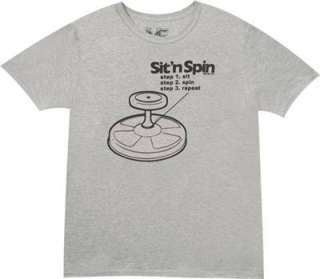 Sit n Spin Retro Novelty T Shirt Funny 80s  