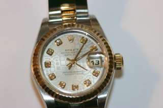 Sweet ROLEX 18K S/S Ladies Oyster Perpetual Datejust  
