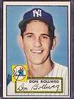 1952 Topps 128 Don Bollweg Vintage Rookie Yankees 50s  