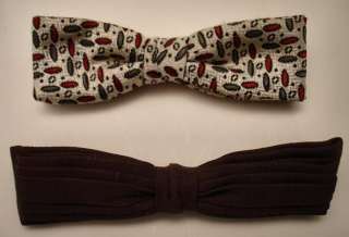 VINTAGE LOT OF 2 MENS RAYON BOW TIES EVERGRIP 1950’S