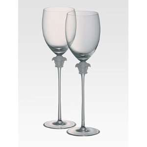 Versace Medusa Lumiere White Wine Glasses, Set of 2  
