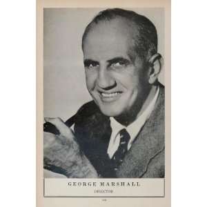  1958 George Marshall Film Movie Director Portrait B/W 