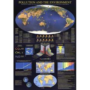  Worl Map of Pollution and the Environment   Poster (27x39 
