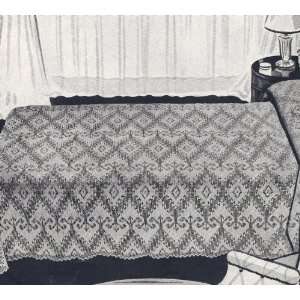 Vintage Crochet Pattern to make   Bedspread Filet Heirloom 