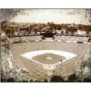 Dodgers Stadium 12x10 Plaque   Framed Legacy Art