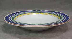 Mikasa CAA81 ALGARVE Intaglio Rimmed Soup Bowl Blue  