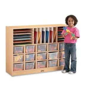   Sectional Mobile Cubbie Storage Type Without trays, Color Caramel
