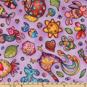  44 Wide Grandmas House Fun Things Violet Fabric By The 