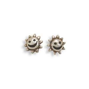  Kids Silver 7mm Smiling Sun Stud Earrings Everything 