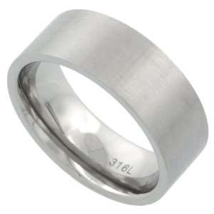  Surgical Steel Domed 8mm Wedding Band Thumb Ring Comfort 