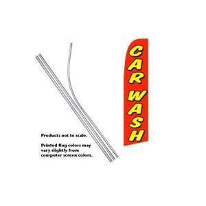  CAR WASH RED Feather Banner Flag Kit (Flag & Pole) Patio 