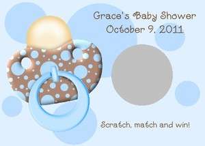 Personalized Baby Shower Scratch Off Game Cards  