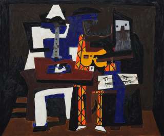 Pablo Picasso  Three Musicians Repro Oil Painting 20*24 Cubist Art 