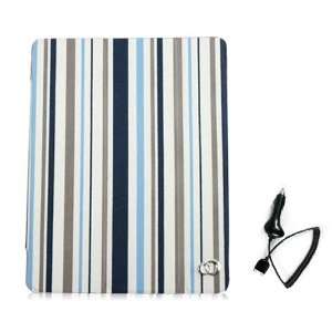  Premium Xcessories Blue Stripe Apple iPad 2 Canvas Case 
