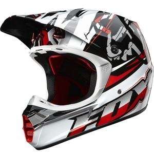  Fox Racing V3 Speed Helmet   Large/Red Automotive