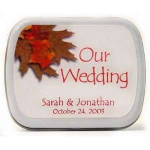  Fall Leaves Personalized Wedding Favor Mint Tins Health 