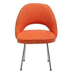  Saarinen Style Side Chair in Orange Fabric