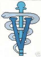 VETERINARY LOGO CROSS STITCH PATTERN counted  