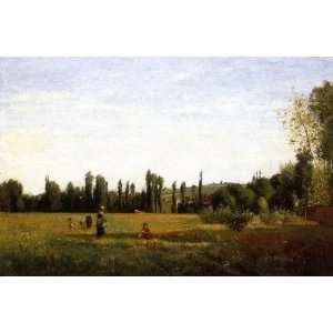 Oil Painting La Varenne Saint Hilaire, View from Champigny Camille P