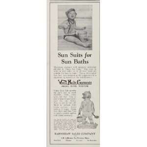  1929 Print Ad Vanta Baby Sun Suit Garments Earnshaw 