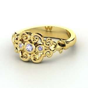 Summer Palace Ring, 18K Yellow Gold Ring with Tanzanite