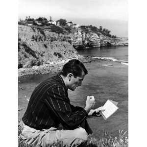  Gregory Peck Studying Lines for Summer Theater Performance 