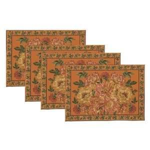  April Cornell Placemats, Mums Rust, Set of 4