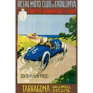  1922 CATALUNYA CAR RACE GRAND PRIX RALLY TARRAGONA SPECIAL 