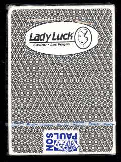 Lady Luck casino Las Vegas black deck Playing cards  
