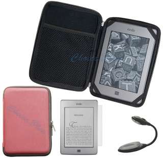   EVA Zipper Pouch Case Cover For  Kindle Touch+LCD Film+LED Light