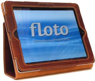 Floto Italian Leather Ipad Case Sleeve   Vecchio Brown  
